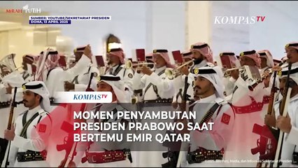 Momen Penyambutan Prabowo saat Bertemu Emir Qatar di Istana Amiri Diwan