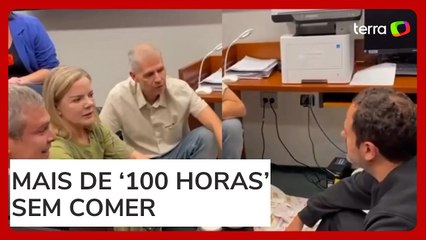 Durante greve de fome, Glauber Braga recebe Gleisi, Sidônio e Lindbergh