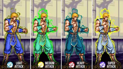 CHARACTER COLOR GUIDE - Double Dragon (Neo Geo/1995)