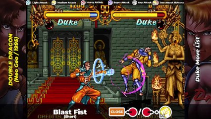 DUKE MOVE LIST - Double Dragon (Neo Geo/1995)