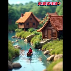 🏞️🏡 Small River & Cozy Cottages – A Peaceful Escape 🌿💧