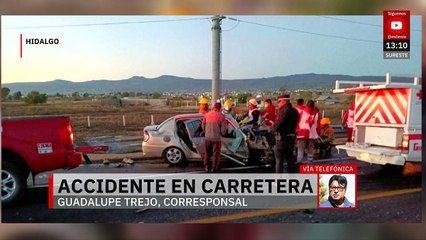 Se reporta un accidente de tránsito en la carretera Federal México-Tuxpan