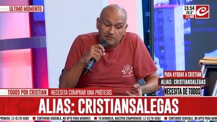 Cristian perdió una pierna y necesita recaudar 4 mllones para la protésis