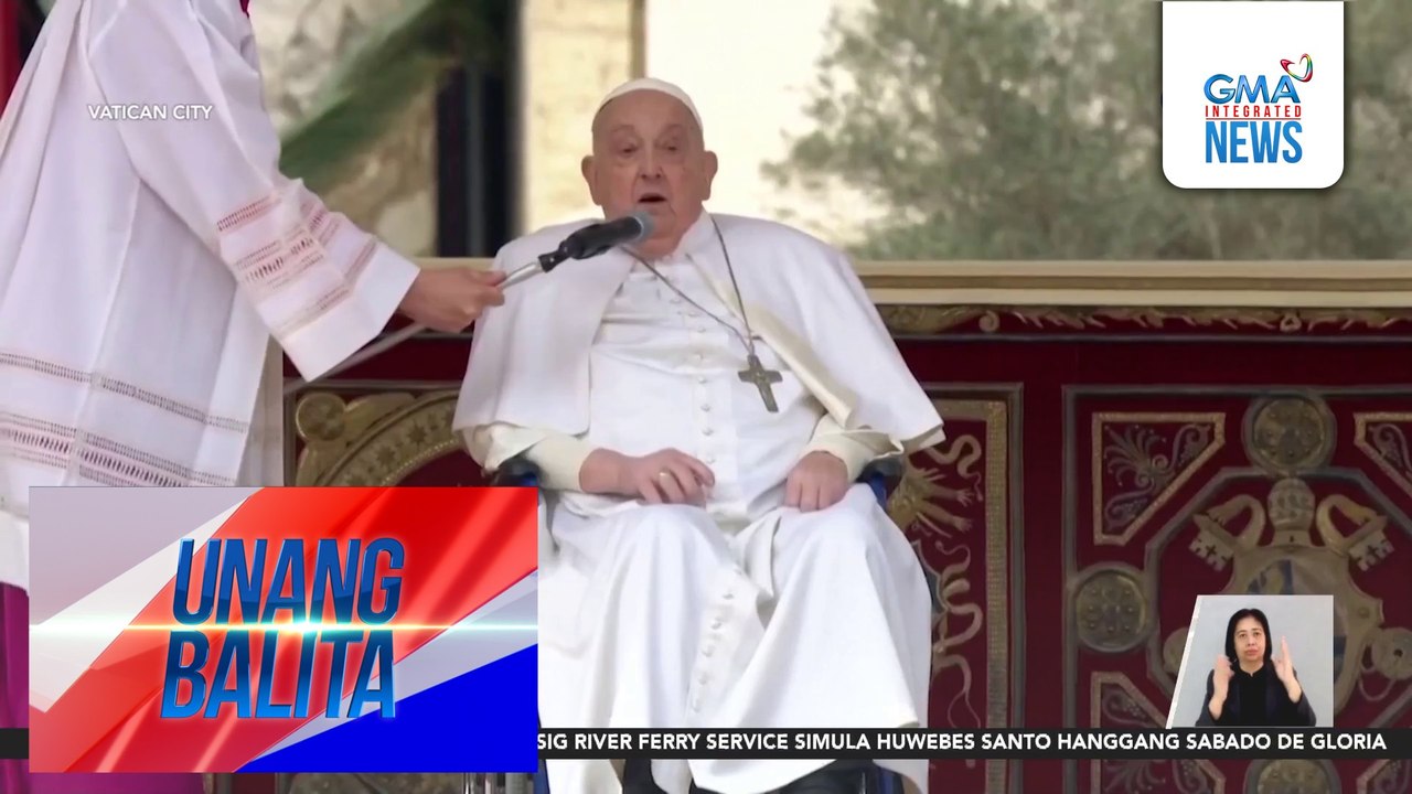 Pope Francis, sinorpresa ang mga dumalo sa Palm Sunday mass sa St. Peter's Square | Unang Balita