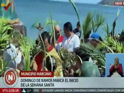 Nueva Esparta | Habitantes de Las Piedras de Juan Griego participaron en la bendición de las palmas