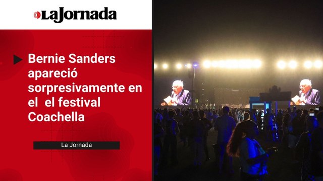 Bernie Sanders apareció sorpresivamente en el el festival Coachella