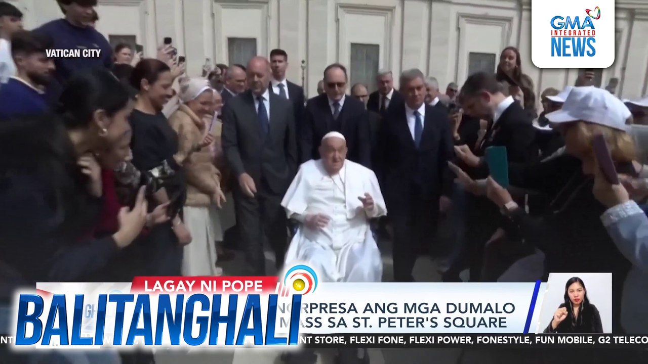 Pope Francis, sinorpresa ang mga dumalo sa Palm Sunday Mass sa St. Peter's Square | Balitanghali
