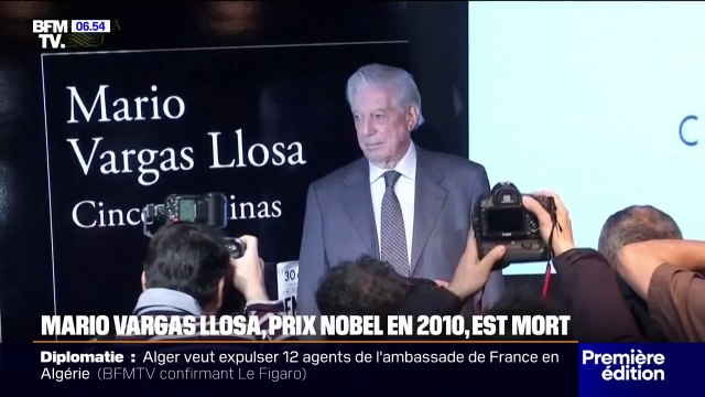 Mario Vargas Llosa, prix Nobel de littérature en 2010, est mort à l'âge de 89 ans