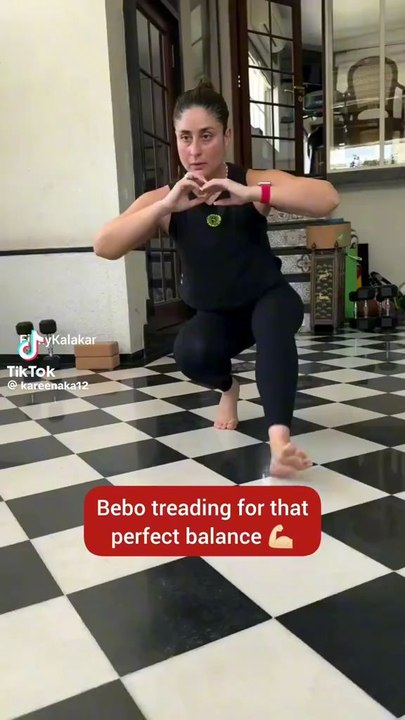Karina Kapoor with exercise