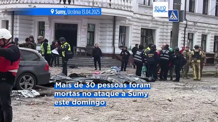 Lideres europeus reagem ao ataque russo em Sumy em pleno Domingo de Ramos