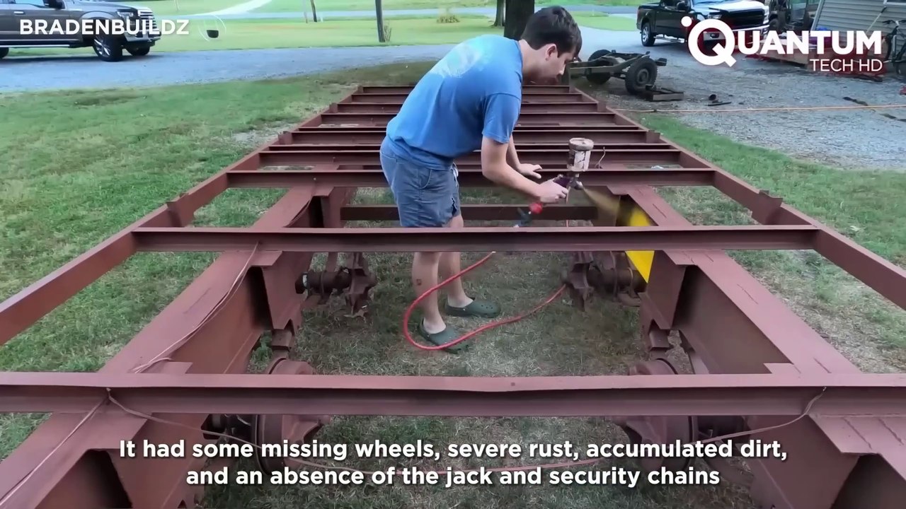 Man Fully Restores Abandoned Trailer Back to New _ Start to Finish by  @BradenBuildz