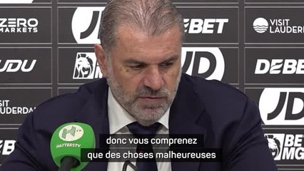 Tottenham - Postecoglou : "Des choses malheureuses se produisent parfois"