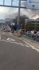 Car bursts into flames at Gatwick Airport