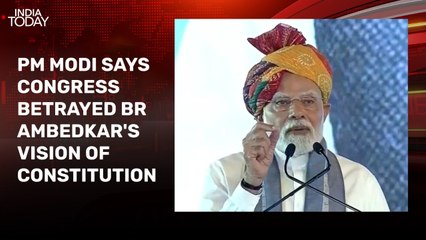 PM Modi slams Congress for opposing Waqf law and disrespecting Ambedkar