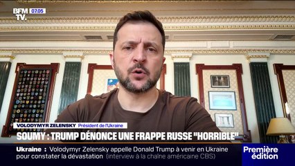 Frappe meurtrière à Soumy: "Seul un parfait salaud peut faire une chose pareille", dénonce Volodymyr Zelensky