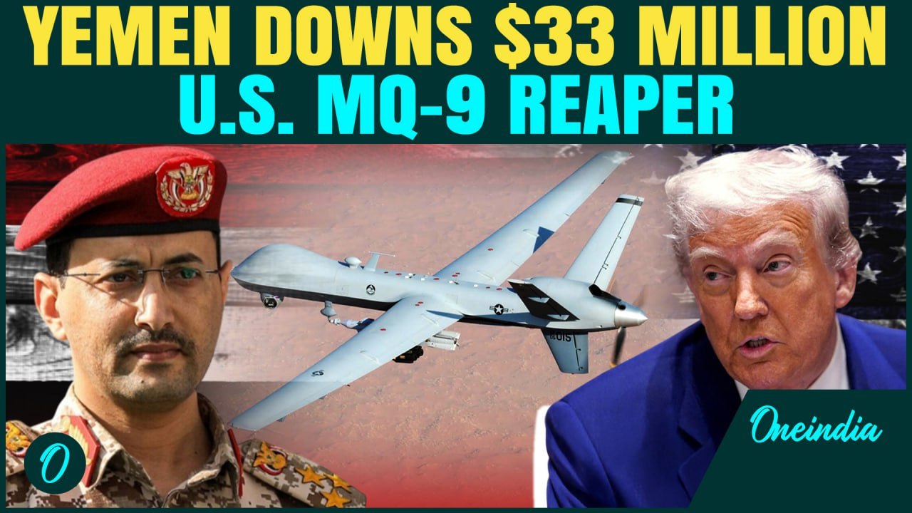 Yemen-US War: Houthis Down 19th US MQ-9 Drone, Hits Israeli Targets in Retaliation for US Airstrikes