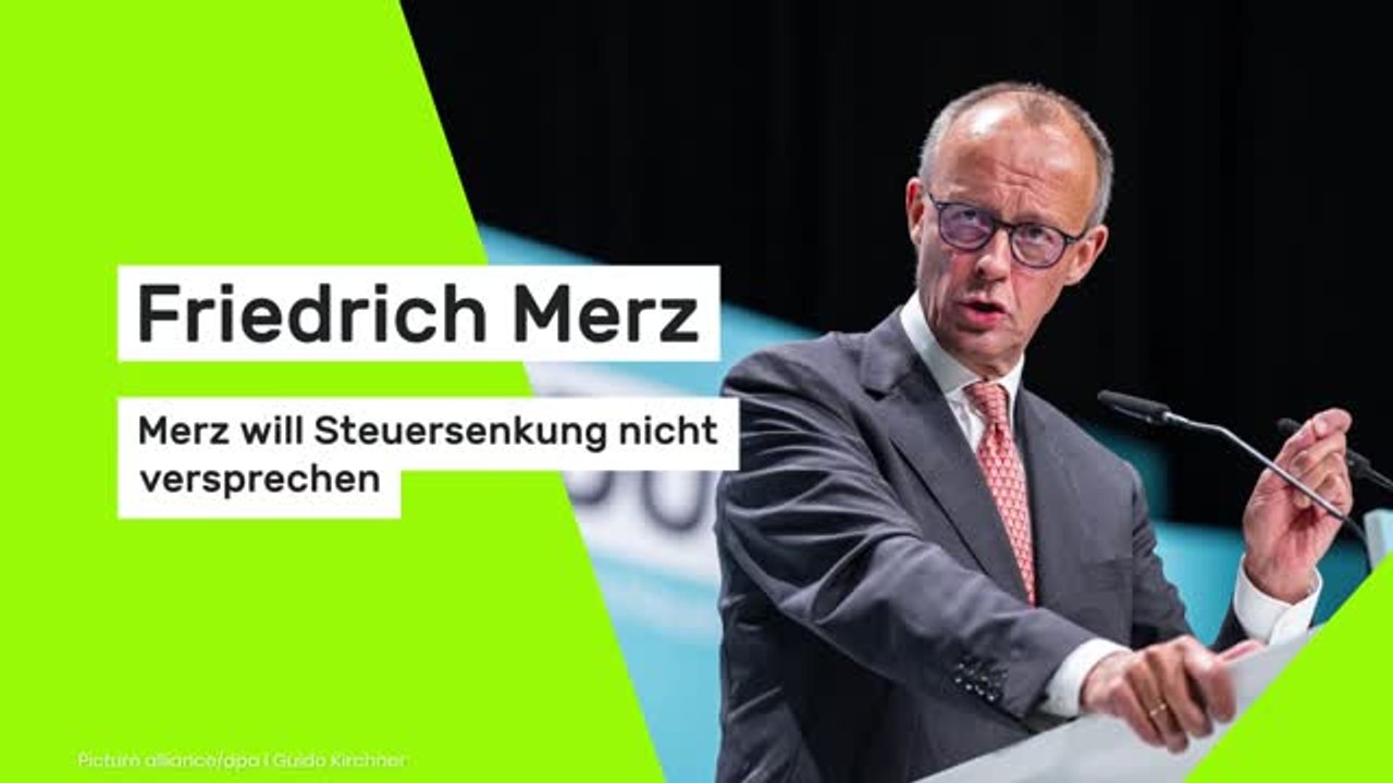 Friedrich Merz: Merz will Steuersenkung nicht versprechen