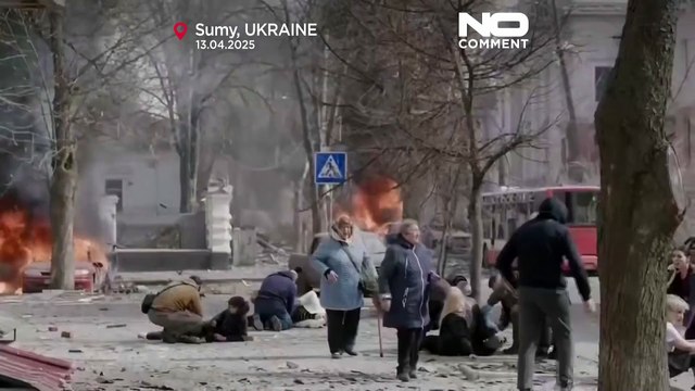 NO COMMENT: Más de 30 muertos en un ataque con misiles rusos contra la ciudad ucraniana de Sumy