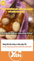 Hâm thịt kho cháy khét