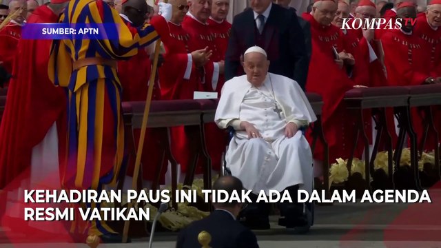 Kemunculan Paus Fransiskus Saat Misa Minggu Palma di Vatikan