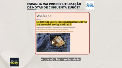 Espanha vai proibir a utilização de notas de 50 euros?