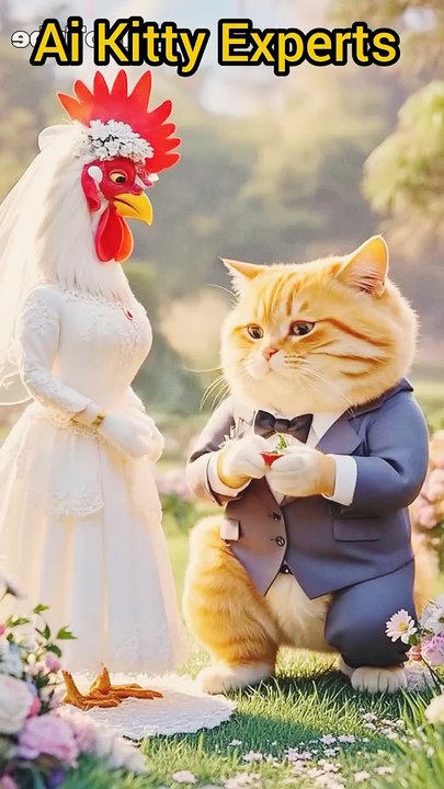 Kitten make chicken 🍗 today