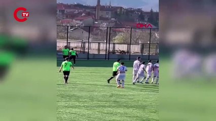 Hakeme yumruklu saldırı Maç tatil edildi!