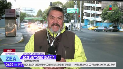 Así el aforo vehicular esta mañana en avenida Universidad, CDMX
