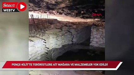 Pençe-Kilit’te Teröristlere Ait Mağara ve Malzemeler Yok Edildi