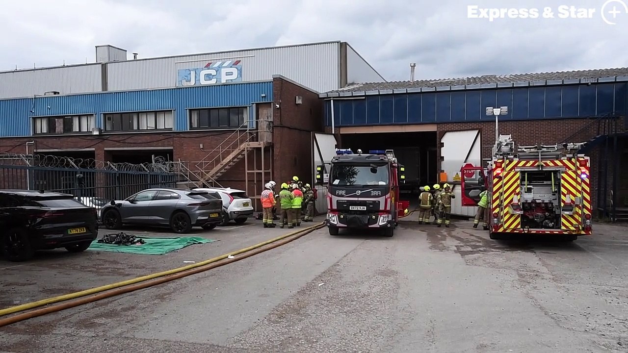 Scenes from fire in Aldridge