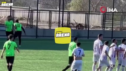 Amatör maçta hakeme yumruklu saldırı! Maç tatil edildi