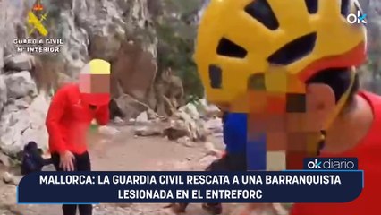Mallorca: la Guardia Civil rescata a una barranquista lesionada en el Entreforc