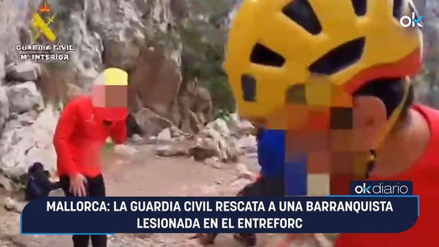 Mallorca: la Guardia Civil rescata a una barranquista lesionada en el Entreforc