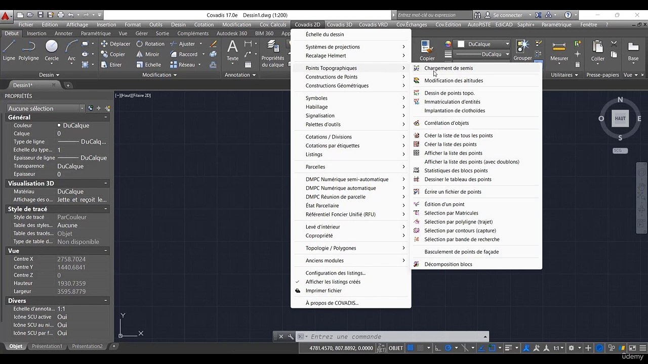 2-Modèle Numérique de Terrain et Courbes de niveau