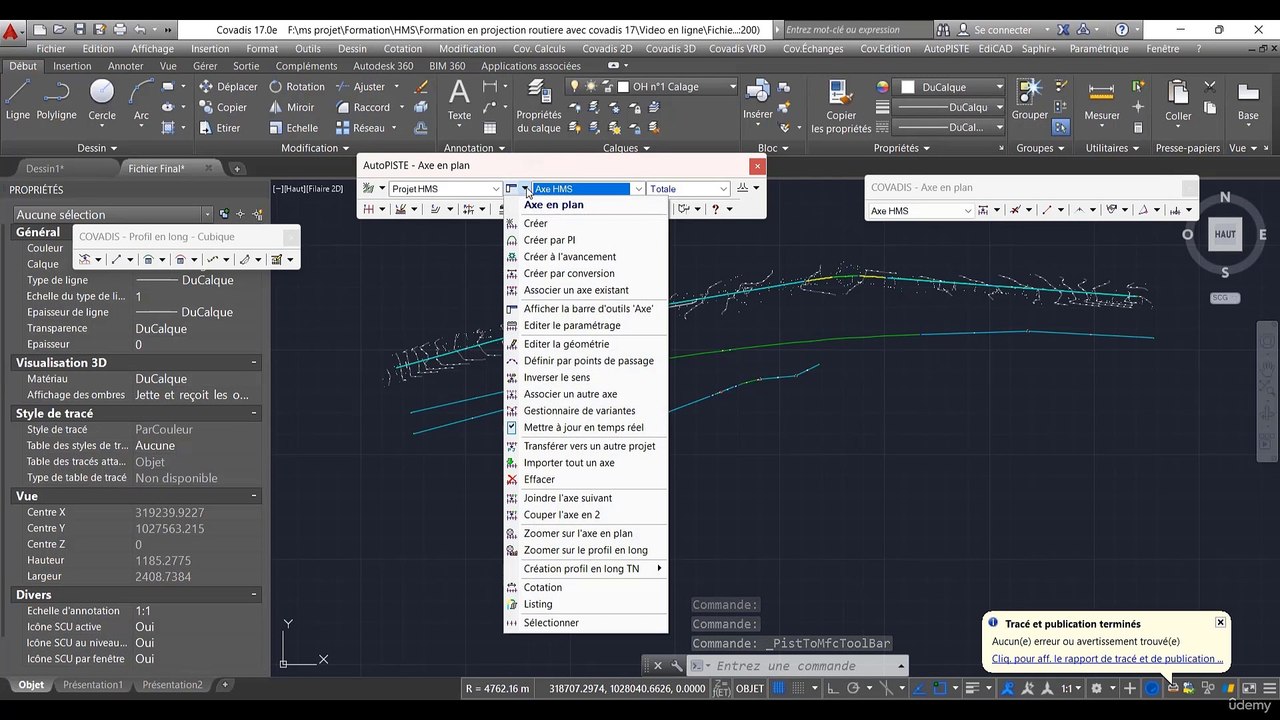 6. 6.2 Méthode de constructions d'un axe en plan