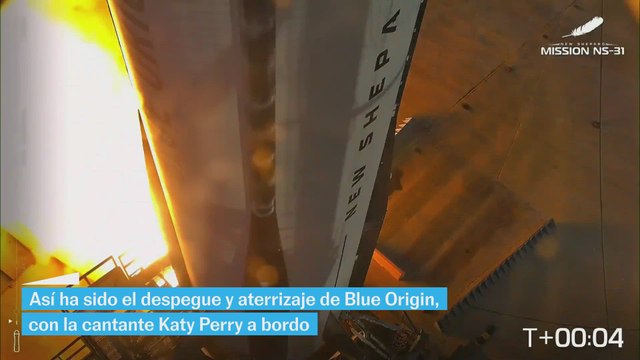 Así ha sido el despegue de Blue Origin al espacio, con Katy Perry a bordo