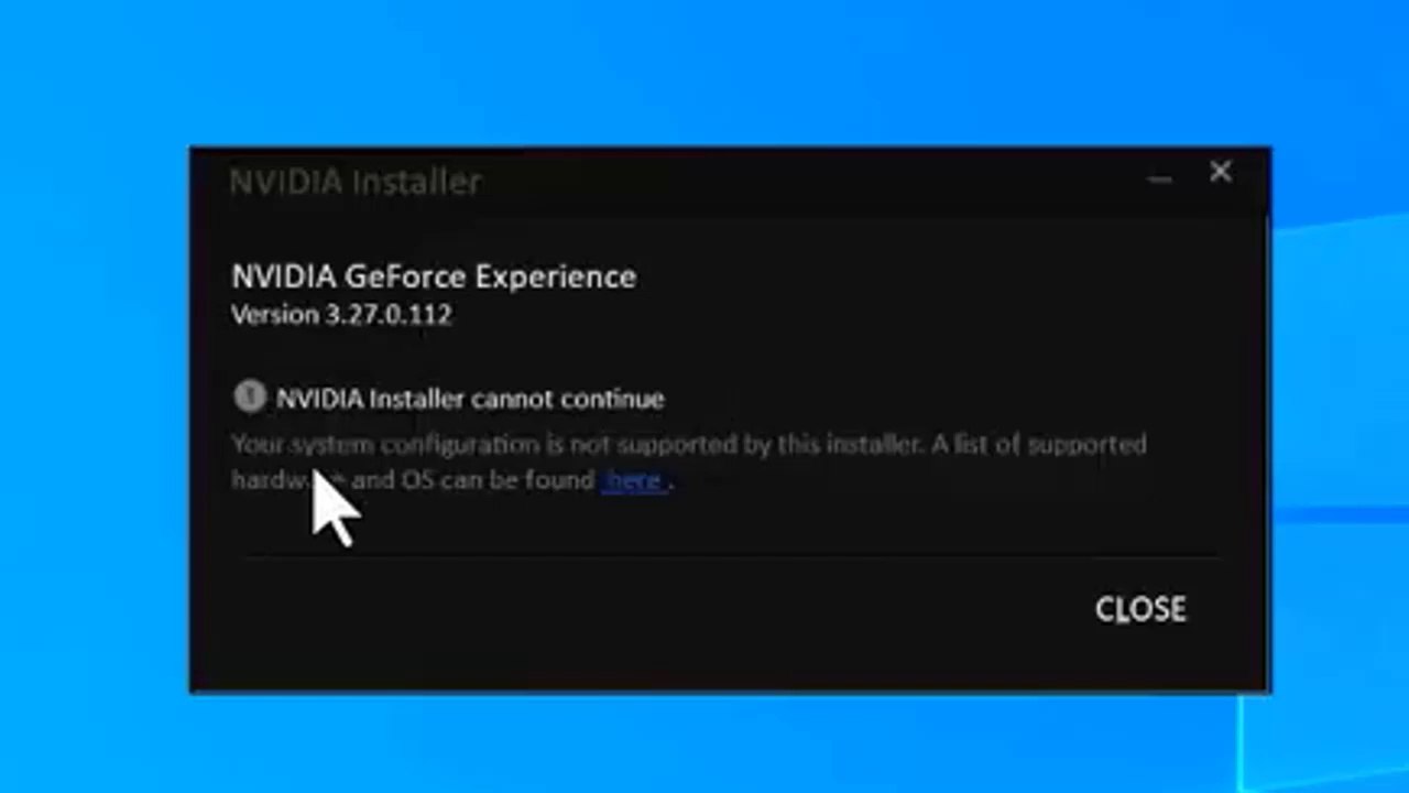 How Do I fix Nvidia app installer cannot continue