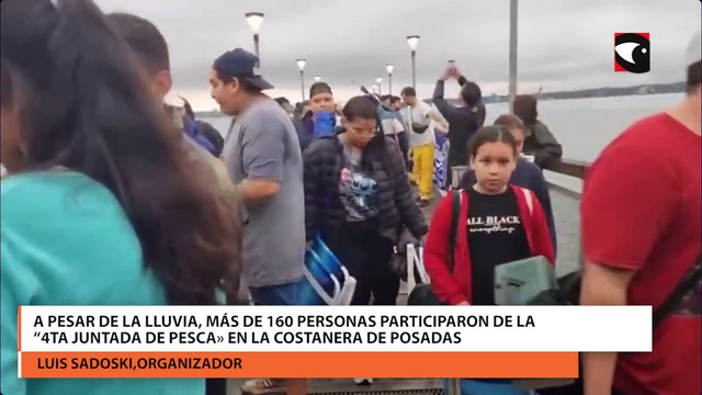 A pesar de la lluvia, más de 160 personas participaron de la “4ta Juntada de Pesca» en la costanera de Posadas