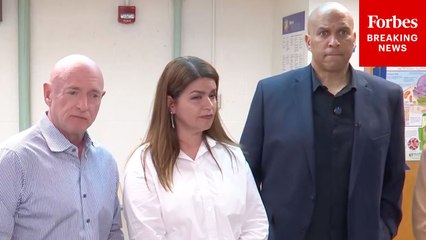 JUST IN: Mark Kelly And Cory Booker Hold Press Gaggle Before Town Hall In Tucson, Arizona