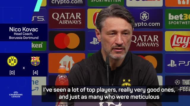 Lewandowski is an Adonis - Kovac praises Barca striker