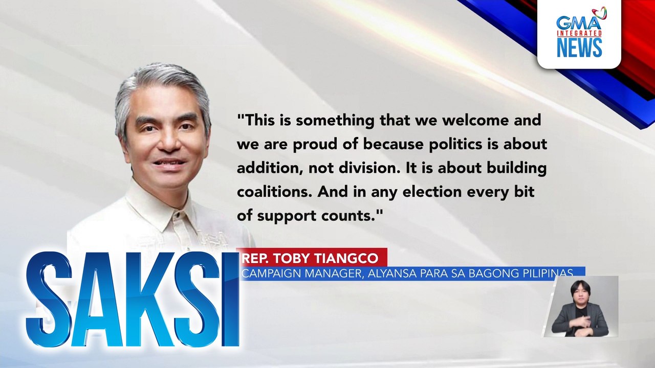 Tiangco - Welcome ang anumang endorsement para sa kahit sinong kandidato ng Alyansa | Saksi