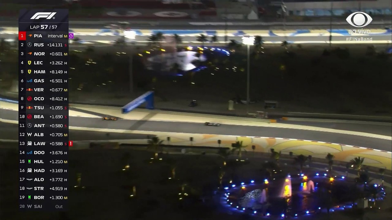 Oscar Piastri vence o GP do Bahrein; Russel e Noris completam o pódio