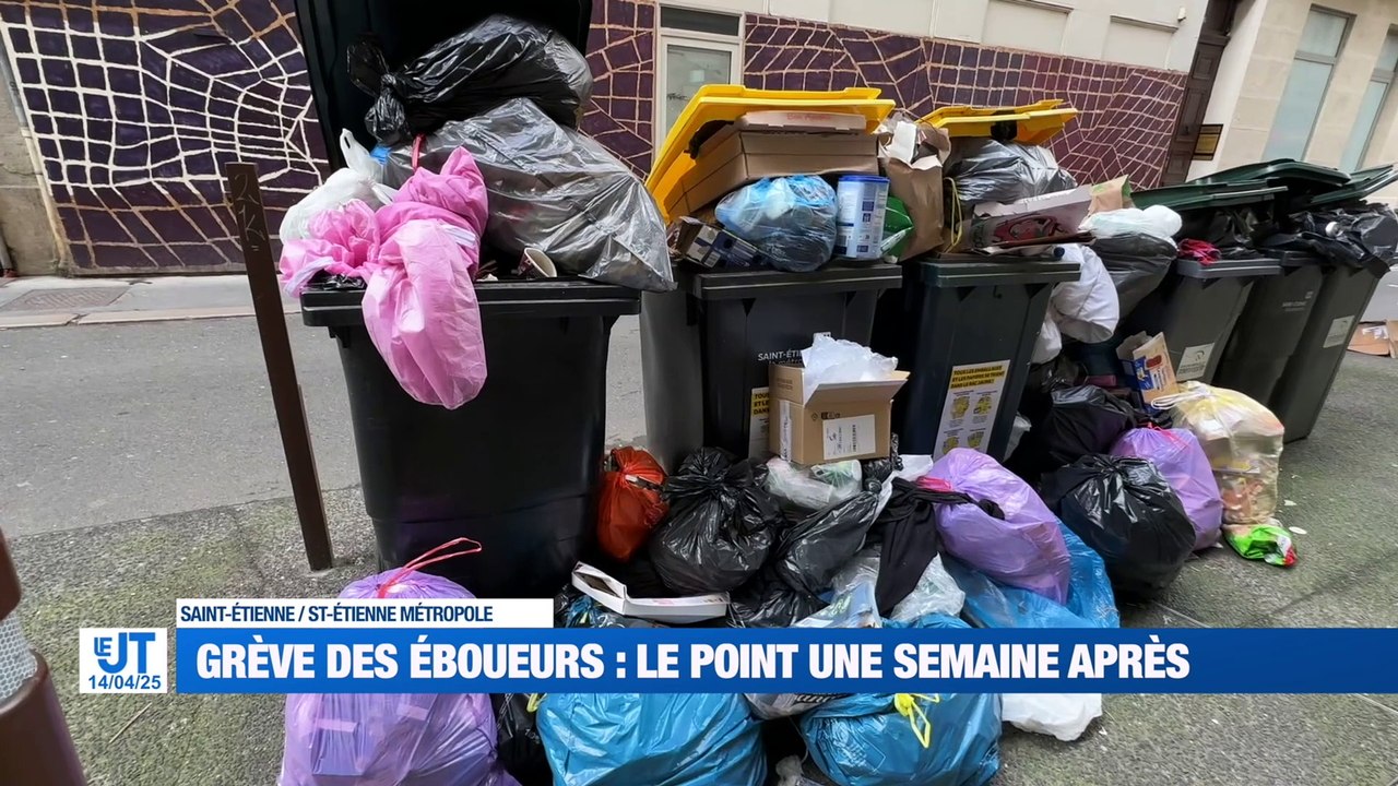 La grève des éboueurs se poursuit à Saint-Étienne / Les sapeurs-pompiers de la Loire s'affrontent au challenge de la qualité / L'ASSE arrache le match nul face à Brest / Le foot fauteuil fait lui aussi son derby