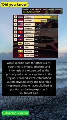 Total car exports by value in Southeast Asia #quotes #history