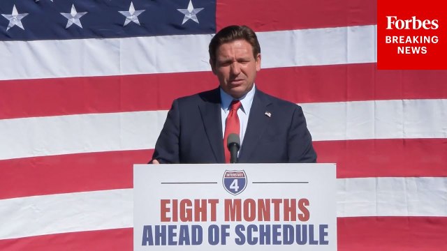 Florida Gov. Ron DeSantis Celebrates Finishing I-4 Congestion Relief Lanes Eight Months Early