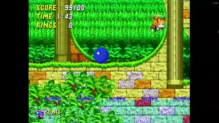 A Very Scuffed Sonic 2 Speedrun (this is an invalid run as i made several inputs on the player 2 controller)