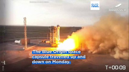 Katy Perry launched into space on Blue Origin rocket with first all-female crew since 1963