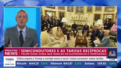 Semicondutores são a bola da vez das tarifas recíprocas de Trump; Renan de Souza detalha