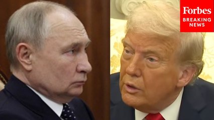 President Trump Asked If He's 'Considering Additional Sanctions' Against Russia After Deadly Strike In Sumy