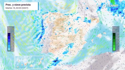 En las próximas horas se esperan lluvias en gran parte de España